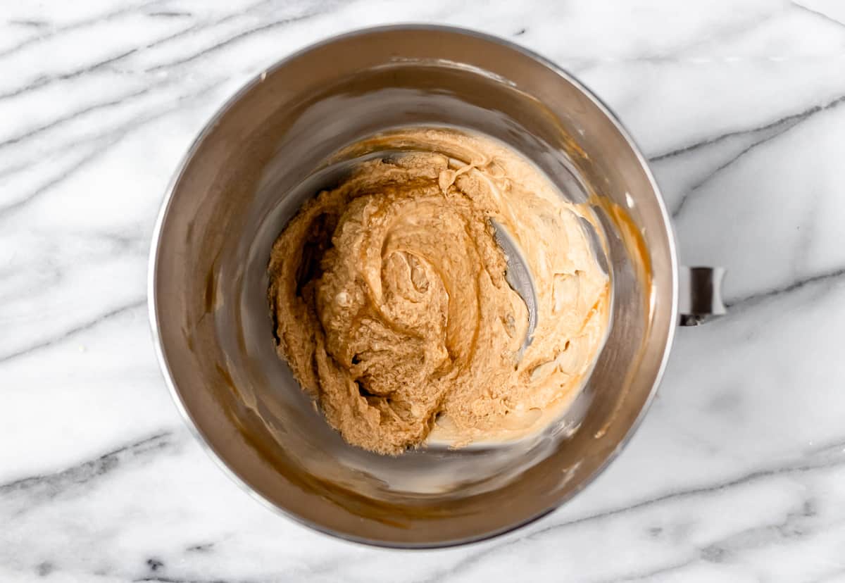 Caramel and butter in a silver bowl.