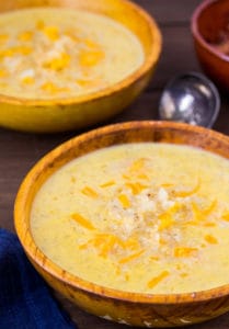 Cheesy Cauliflower Soup - Delicious Little Bites