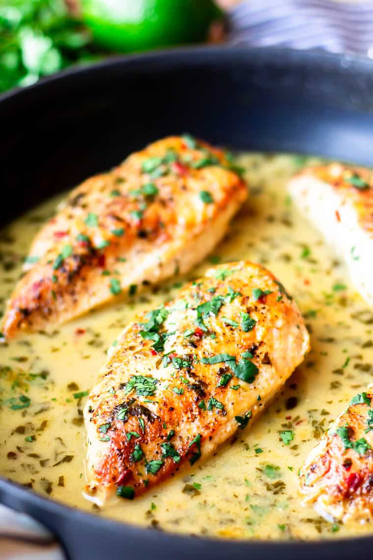 Pan Seared Coconut Lime Chicken Breasts Recipe - Delicious Little Bites