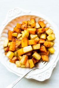 Sweet Potatoes and Apples with Cinnamon & Maple - Delicious Little Bites