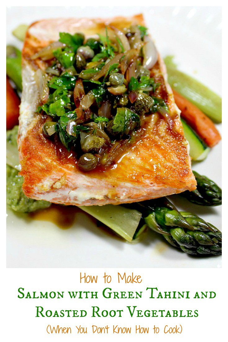 Too Busy To Make Dinner - Salmon with Green Tahini