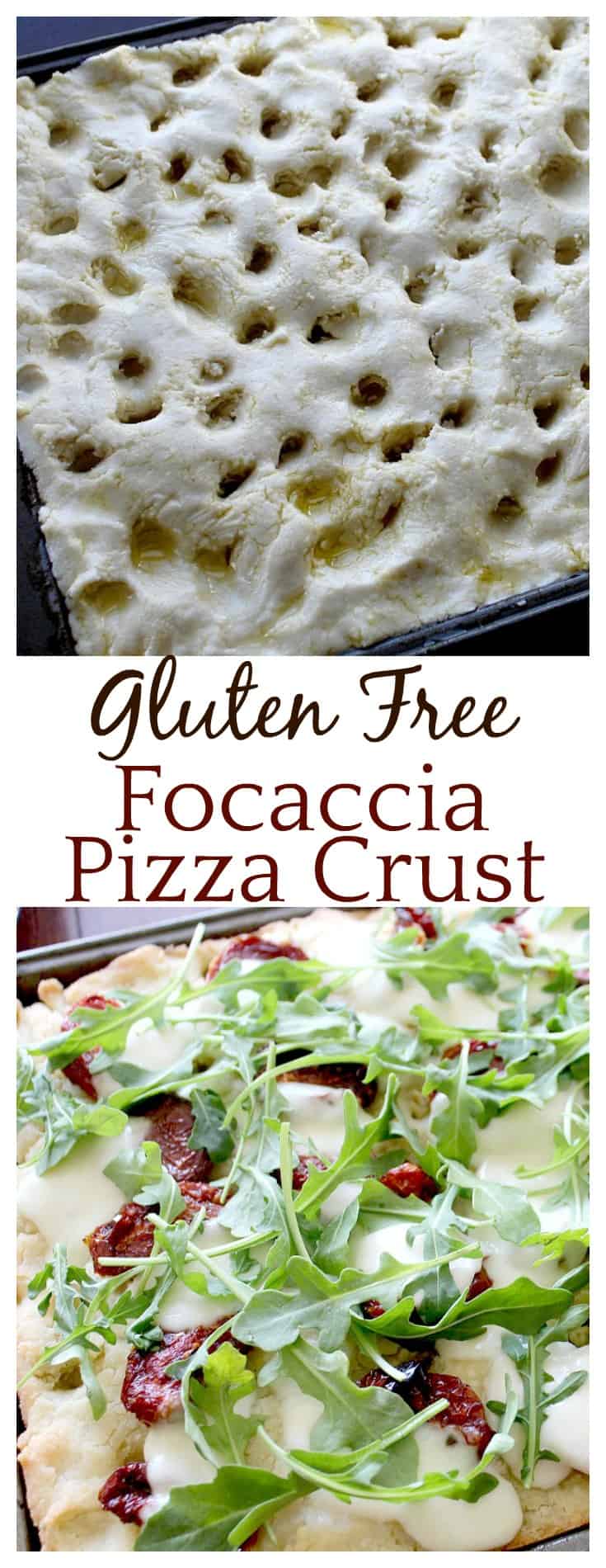 This gluten free focaccia pizza crust tasted just like the regular version (just a tad grainier from the gluten free flour!) - everyone loved it! 