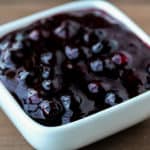 Perfect Blueberry Sauce in a White Bowl