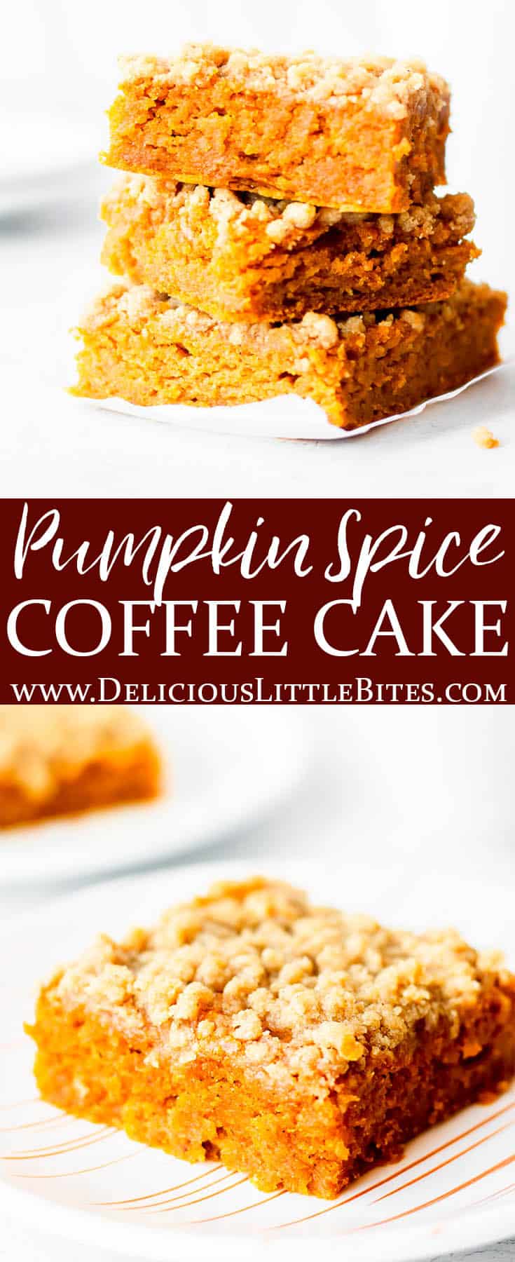 Pumpkin Spice Coffee Cake - Delicious Little Bites