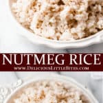 Nutmeg rice with text overlay