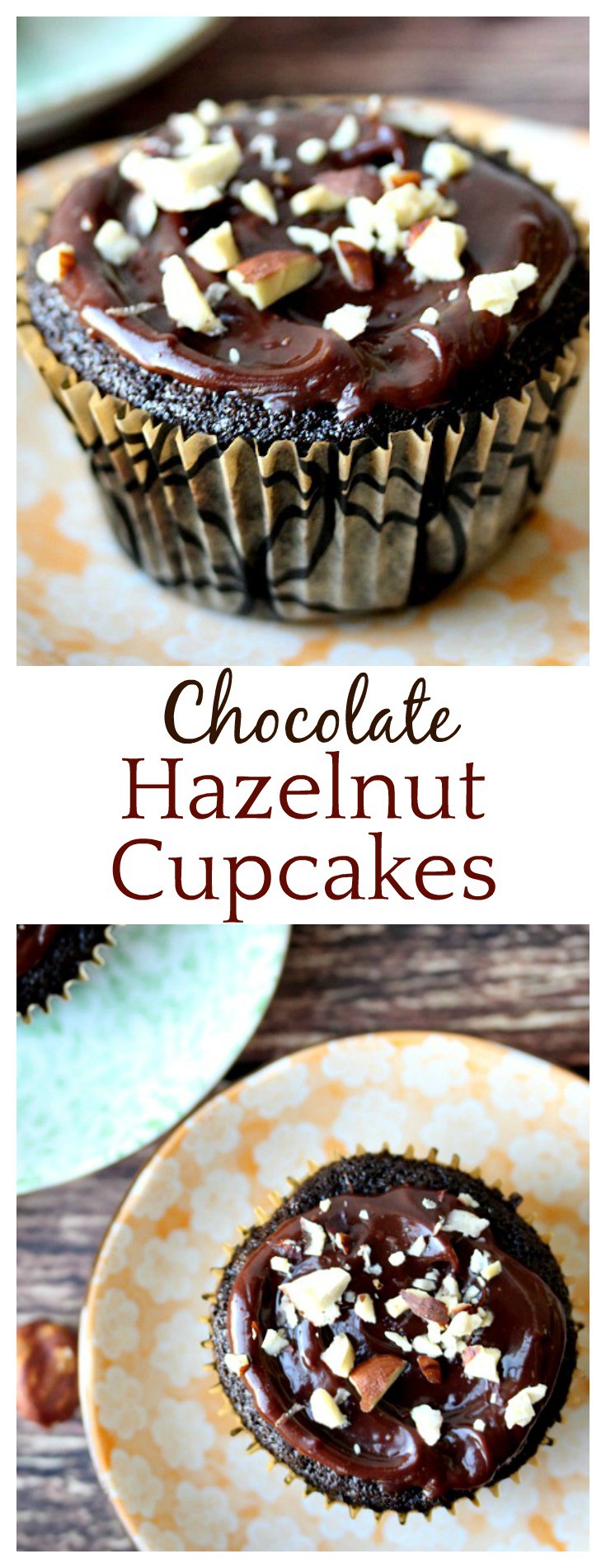 If you love Nutella, you will love this Chocolate Hazelnut Cupcakes Recipe! With hazelnut extract in a classic chocolate cupcake recipe and a chocolate ganache icing topping them off, every bite is simply amazing!