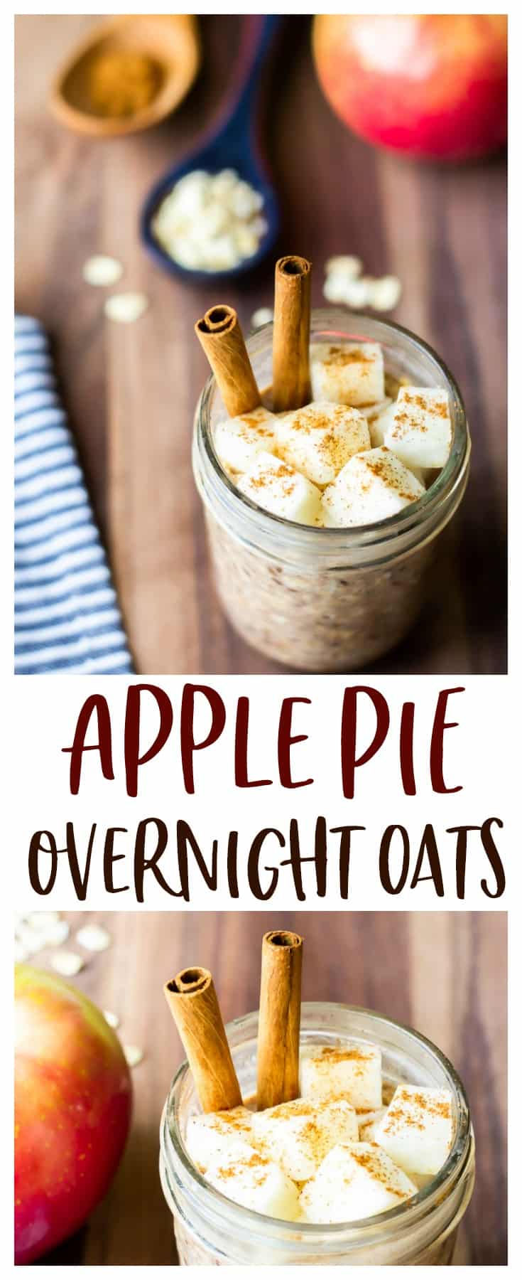 Apple Pie Overnight Oats Recipe - Delicious Little Bites