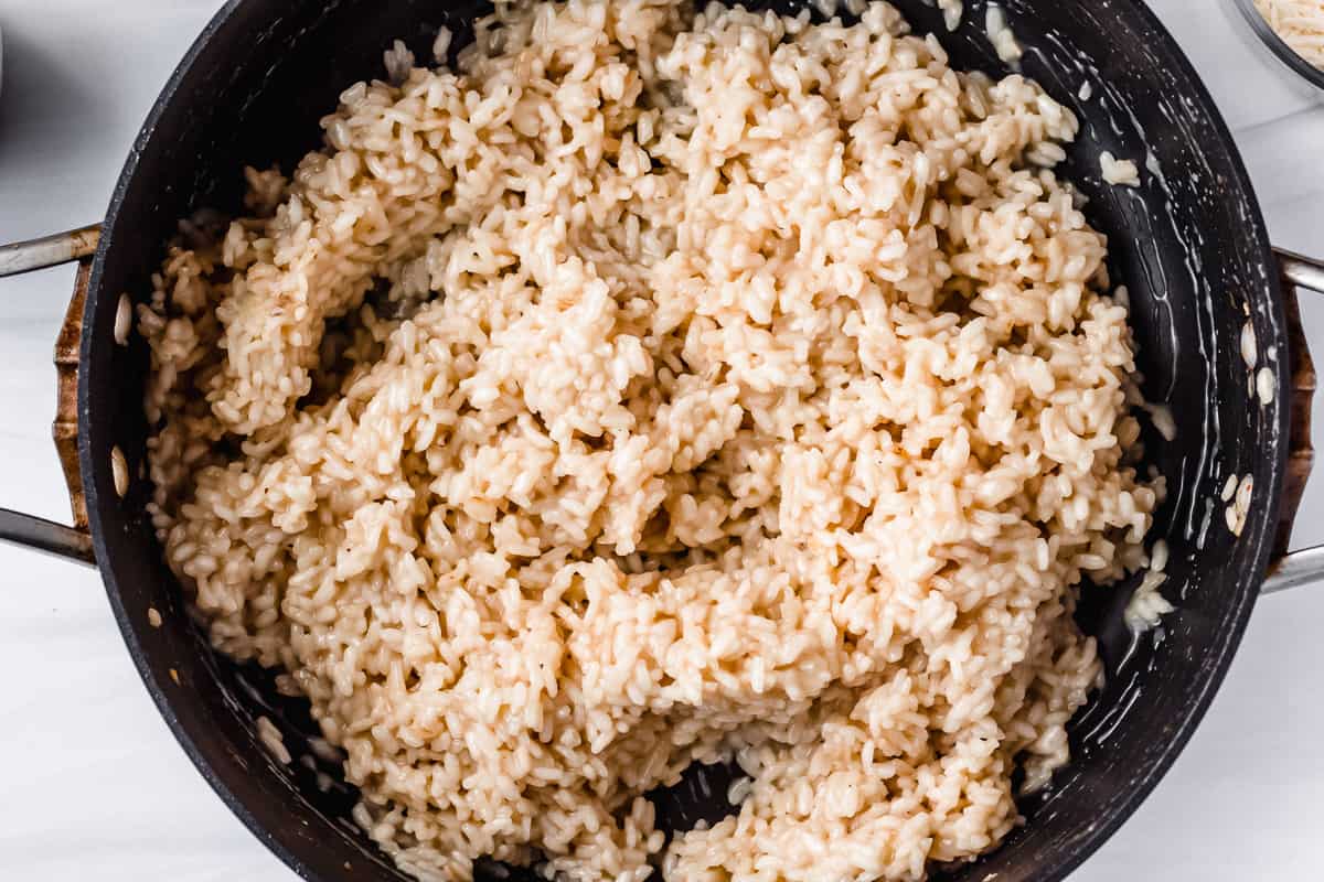Risotto in a deep skillet