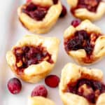 Cranberry walnut cups with text overlay.