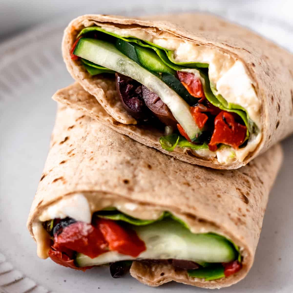 Vegetarian Greek Vegetable and Feta Wrap Recipe