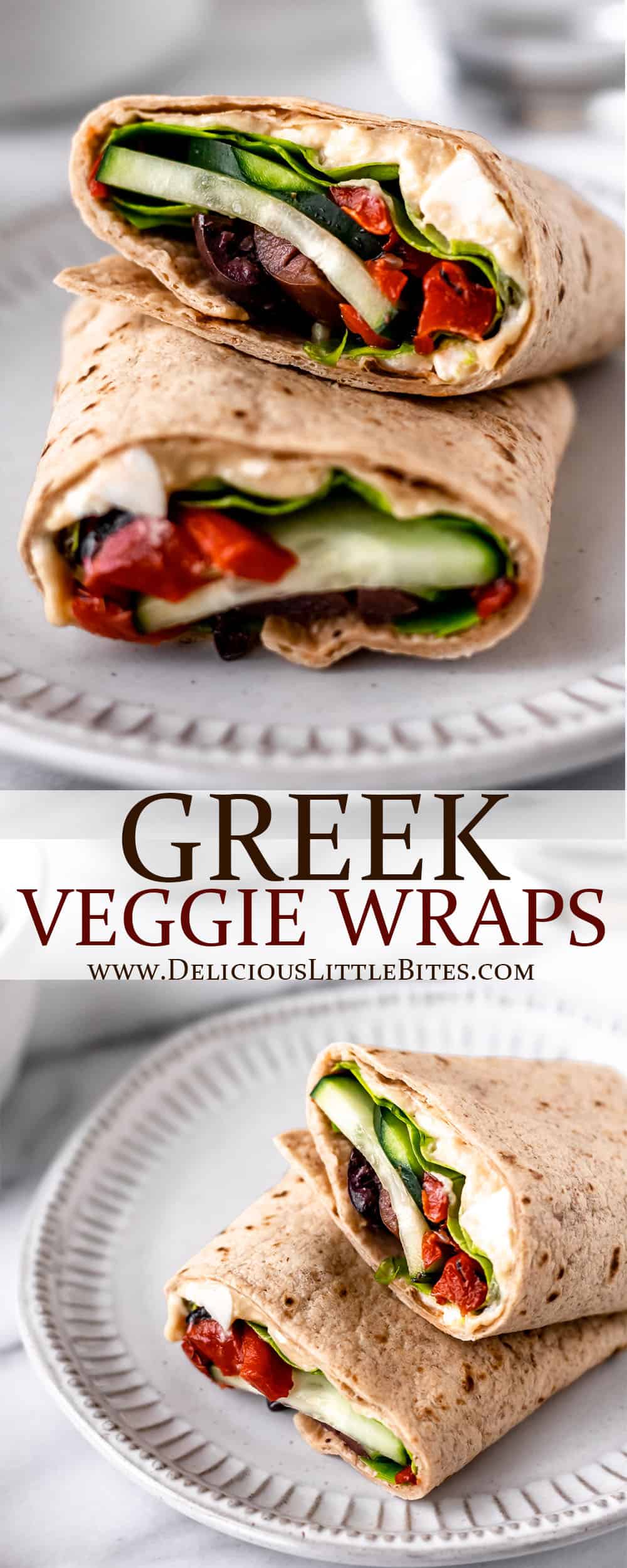 {Easy} Greek Veggie Wrap - Delicious Little Bites