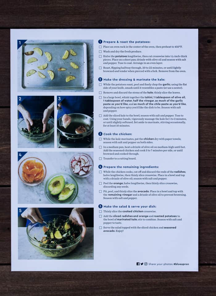 Recipe Instructions for Chicken & Orange-Kale Salad
