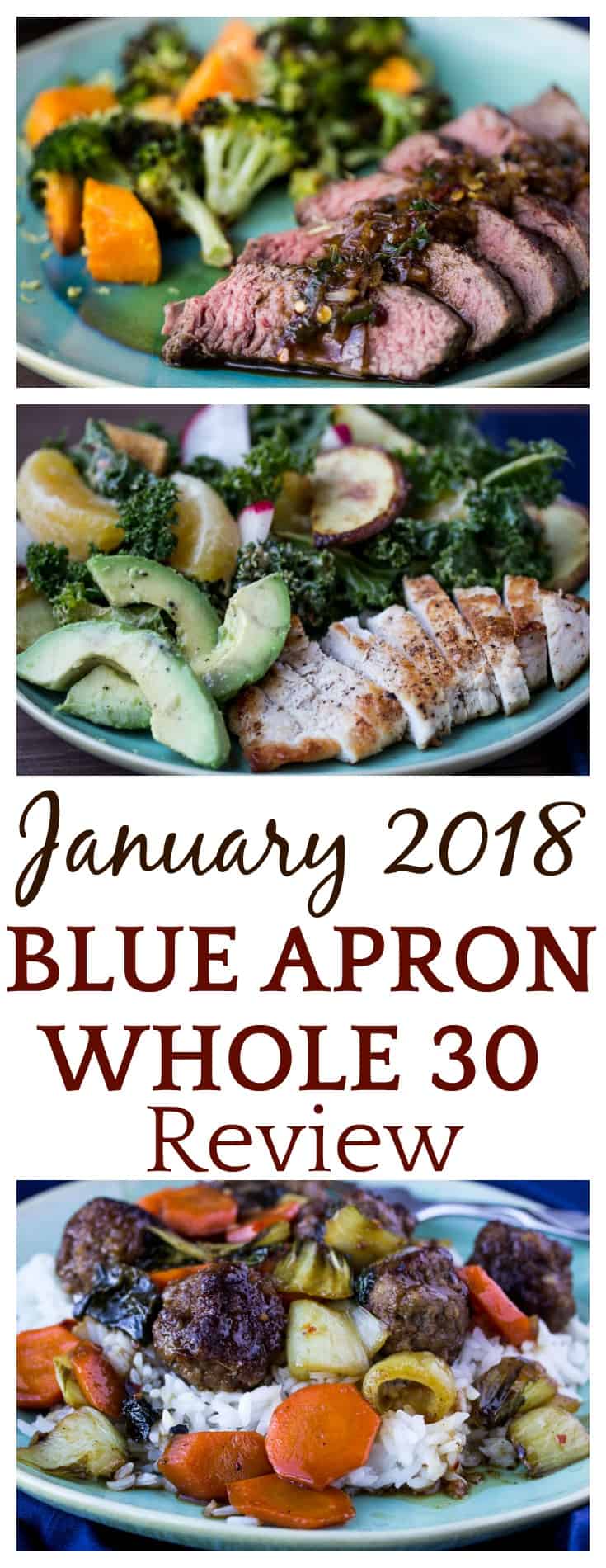 For 8 weeks in the beginning of 2018, Blue Apron teamed up with Whole 30 to bring you even more healthier meal options! This is a Blue Apron Whole 30 Review for just one of those weeks! | #blueapron #blueapronmeals #whole30 #whole30recipes #mealkit
