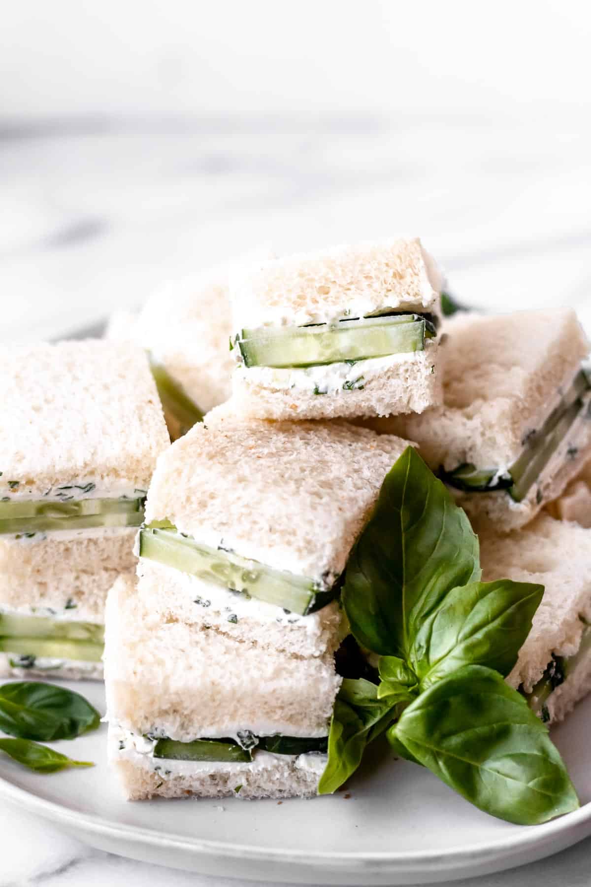 Cucumber Tea Sandwiches - Delicious Little Bites