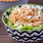 Low Carb Buffalo Chicken Salad in a Bowl