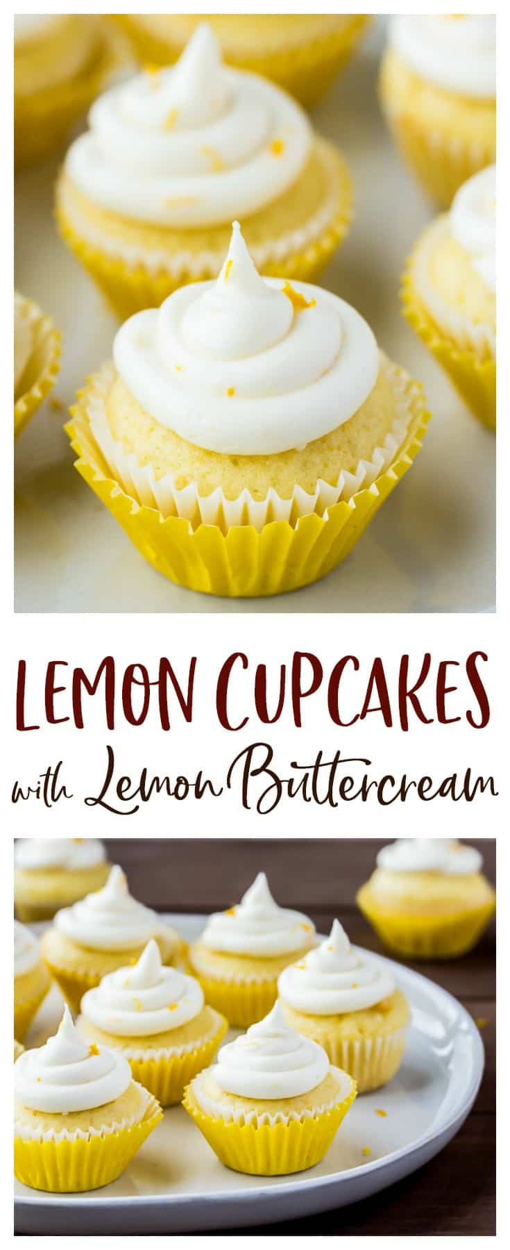 Mini Lemon Cupcakes with Lemon Buttercream Icing - Delicious Little Bites