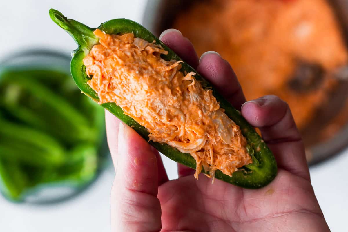 Smoked Buffalo Chicken Jalapeno Poppers - Dad With A Pan