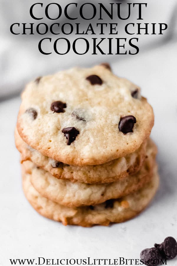 Chocolate Chip Coconut Cookies - Delicious Little Bites