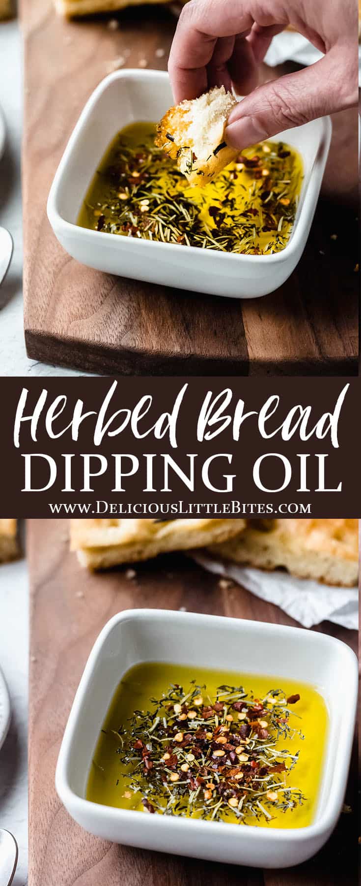 Bread Dipping Oil (with Herbs) - Delicious Little Bites