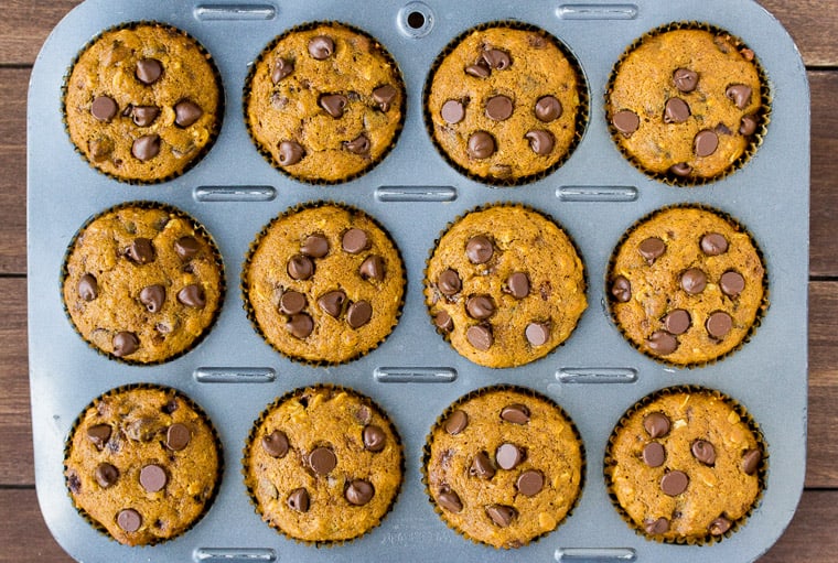 Baked Pumpkin Muffins in the Pan