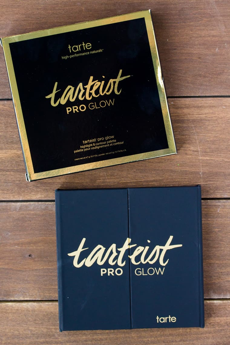 Tarte Tarteist PRO Glow Highlight & Contour Palette Closed Next to it's Box
