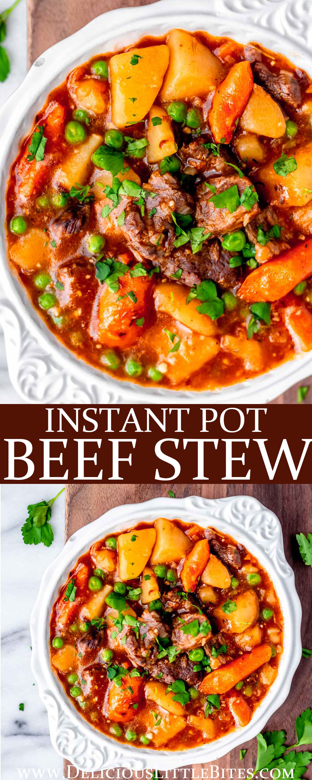 Instant Pot Homemade Beef Stew - Delicious Little Bites