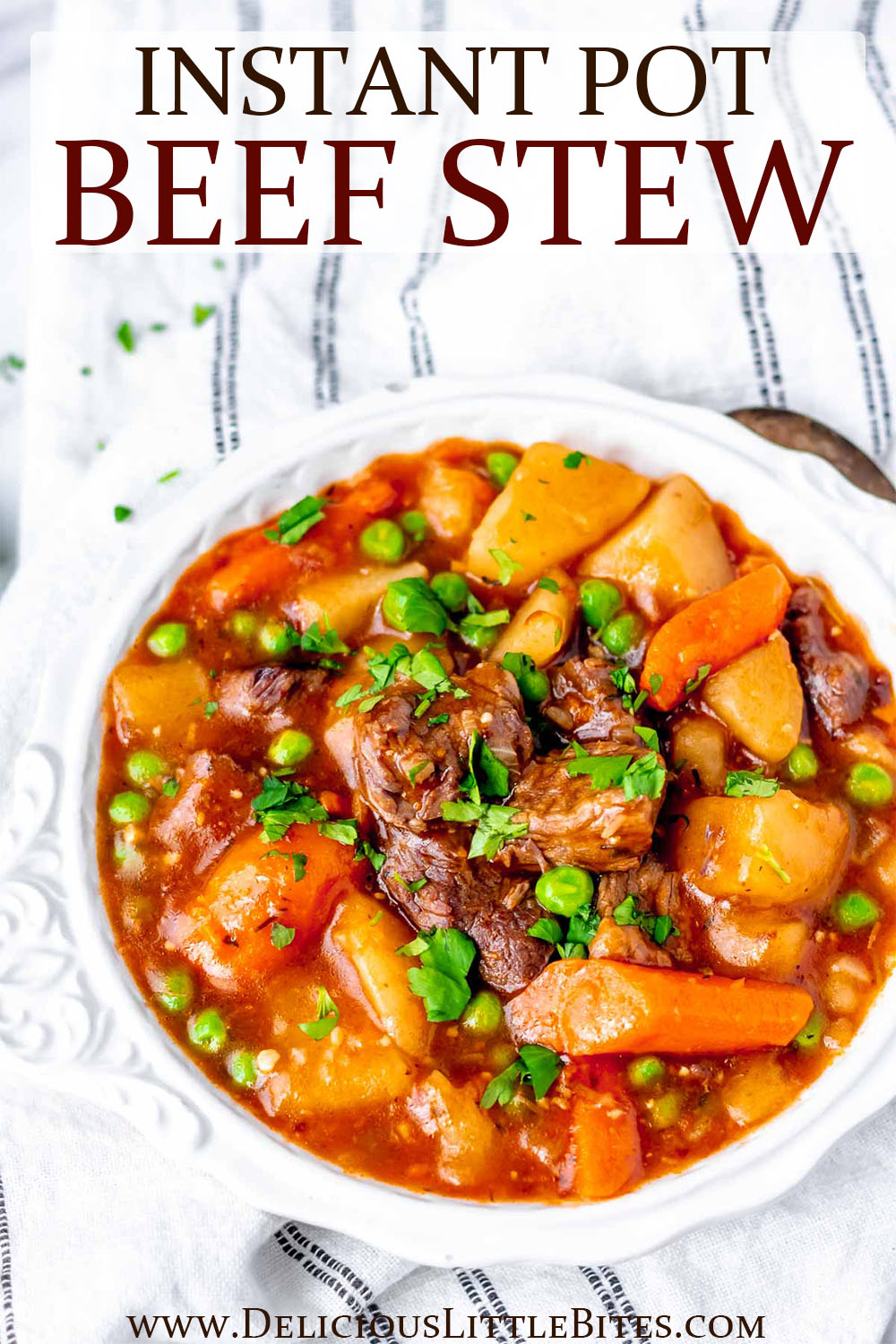 Instant Pot Homemade Beef Stew - Delicious Little Bites