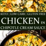 ONE PAN Chicken with Chipotle Cream Sauce - Delicious Little Bites