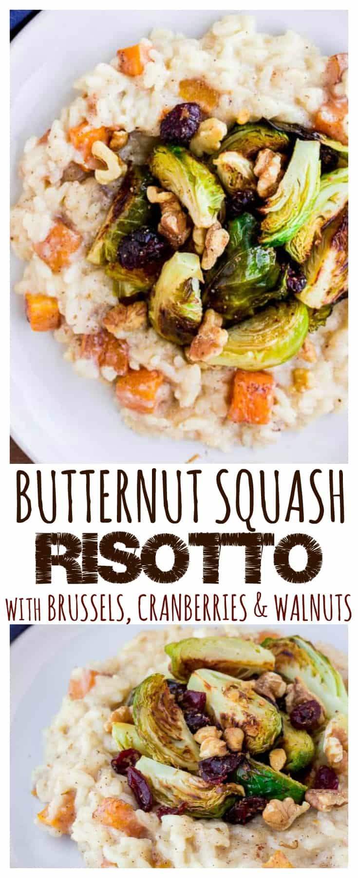 Roasted Butternut Squash Risotto with Brussels Sprouts - Delicious ...