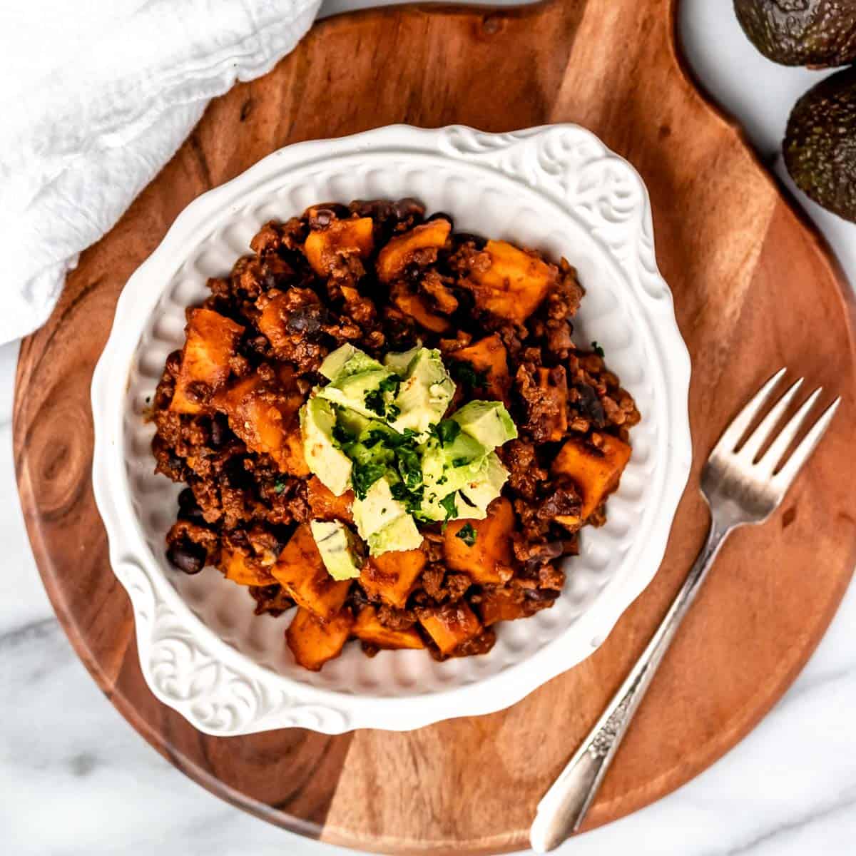Smoky Chipotle Turkey and Sweet Potato Chili (Instant Pot + Stove