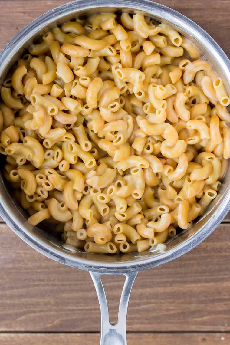 Cooked Pasta in a Silver Saucepan