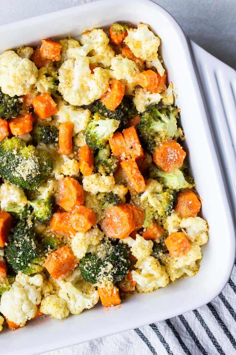  California Blend Vegetables with Parmesan Bread Crumbs