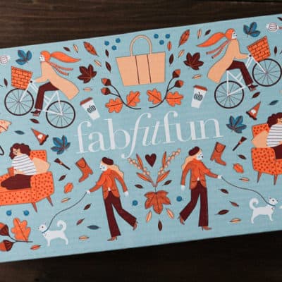 Fall 2018 FabFitFun Review Box on a Wood Backdrop