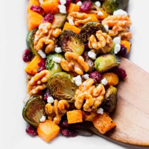 Roasted Fall Vegetables + Cranberries, Maple, & Walnuts