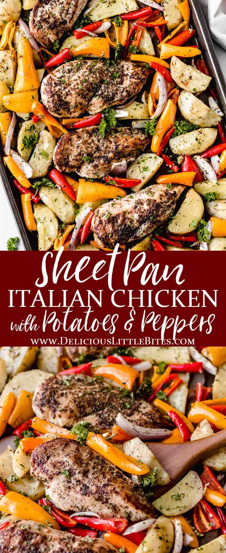 SHEET PAN Italian Chicken (with Potatoes & Peppers)
