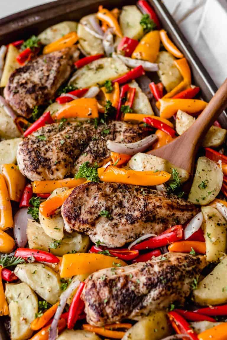 SHEET PAN Italian Chicken (with Potatoes & Peppers)