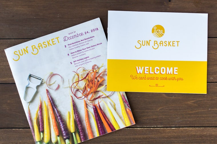 Sun Basket Welcome Booklet and Recipe Booklet