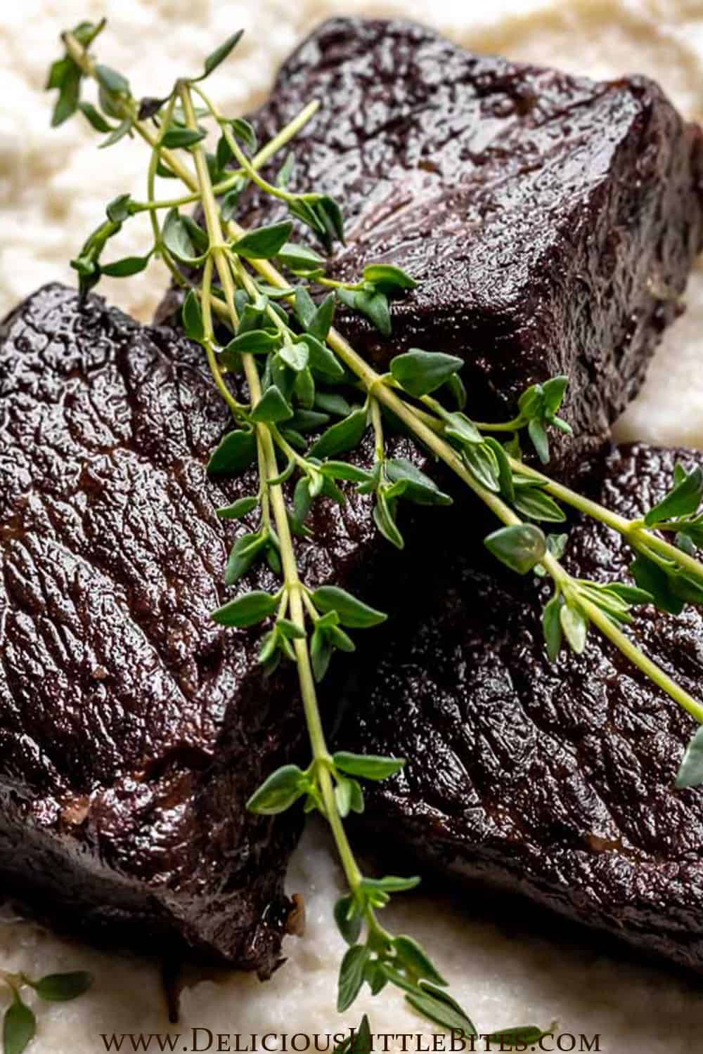 Garlic Butter Instant Pot Short Ribs - Delicious Little Bites