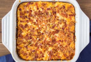 Keto Breakfast Casserole with Bacon, Cauliflower, and Cheese ...
