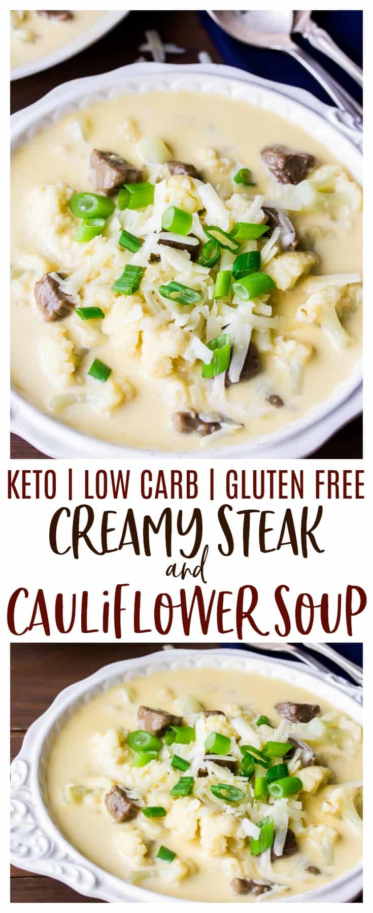Low Carb Steak and Cauliflower Soup (keto, gluten free) - Delicious ...