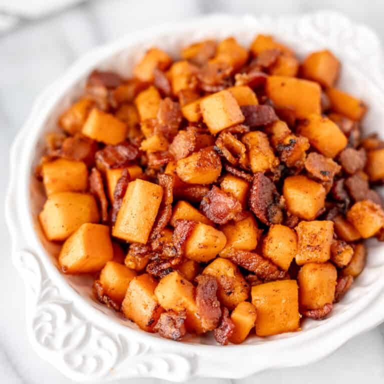 Maple Bacon Sweet Potato Hash Recipe - Delicious Little Bites