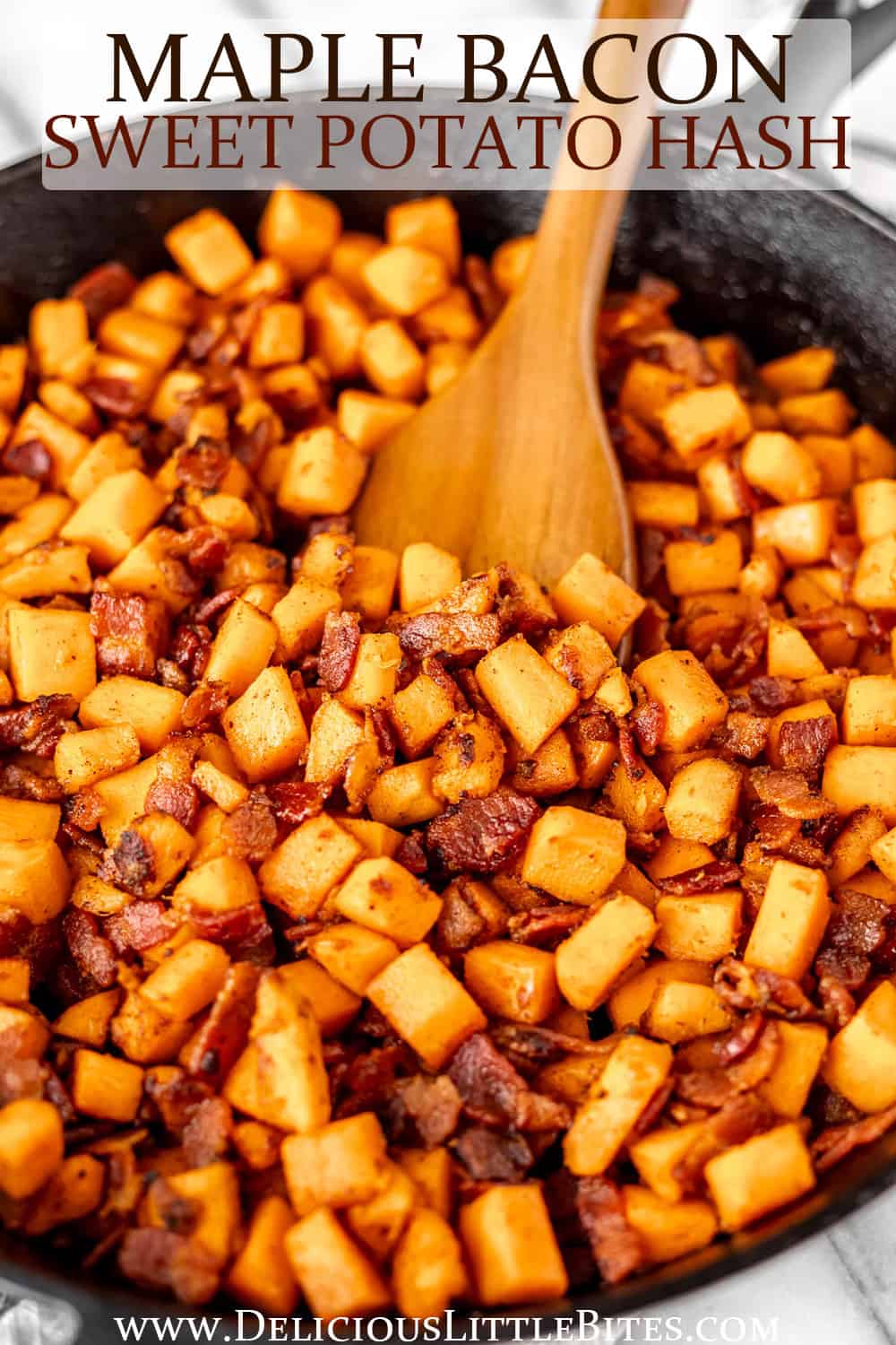 Maple Bacon Sweet Potato Hash Recipe Delicious Little Bites