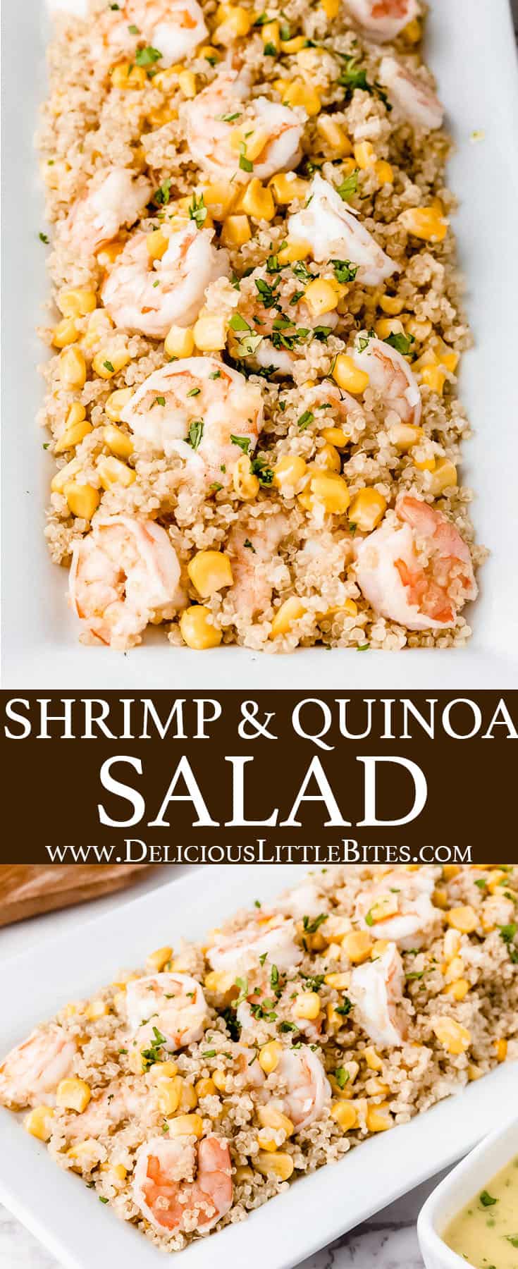 Shrimp Quinoa Salad with Honey Lime Dressing - Delicious Little Bites