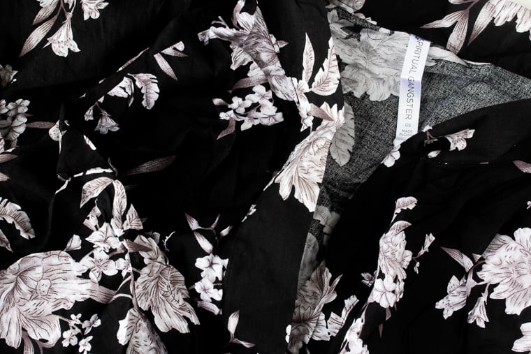 Close up of the Spiritual Gangsta Maya Kimono from FabFitFun