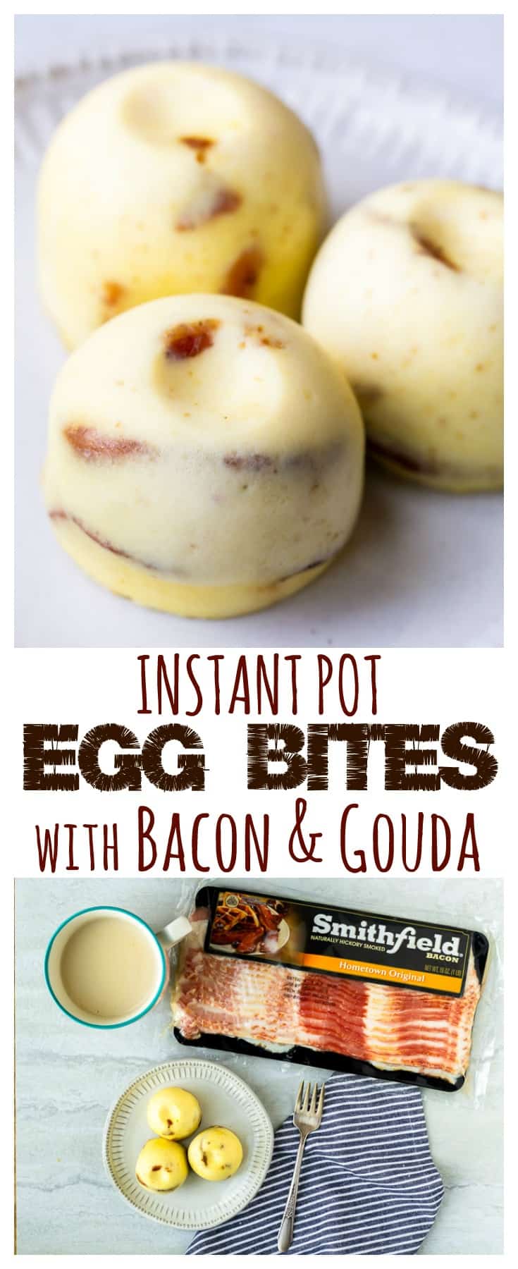 Instant Pot Egg Bites with Bacon & Gouda - Delicious Little Bites