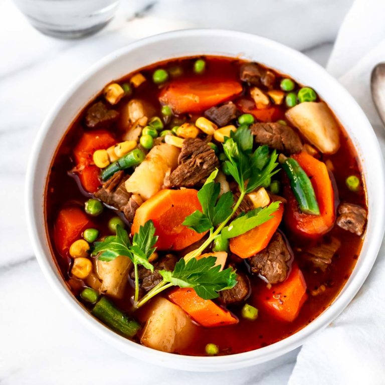 Instant Pot Vegetable Beef Soup Delicious Little Bites