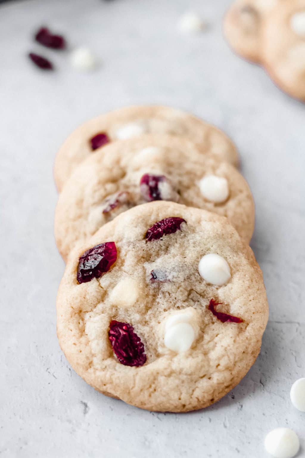 White Chocolate Chip Cranberry Cookies (Soft Baked) - Delicious Little ...