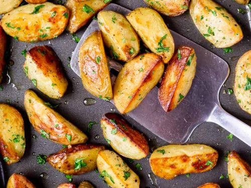 Crispy Oven Roasted Potato Wedges Recipe Delicious Little Bites