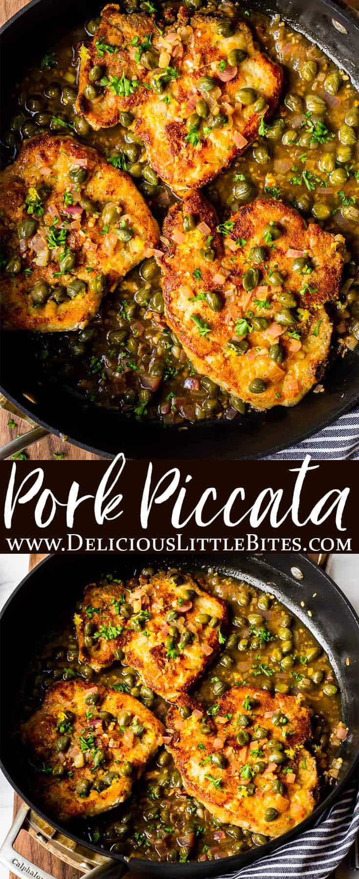 Pork Piccata (Keto & Gluten Free) - Delicious Little Bites