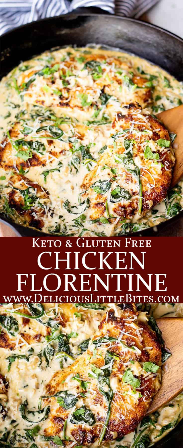 Keto Chicken Florentine - Delicious Little Bites